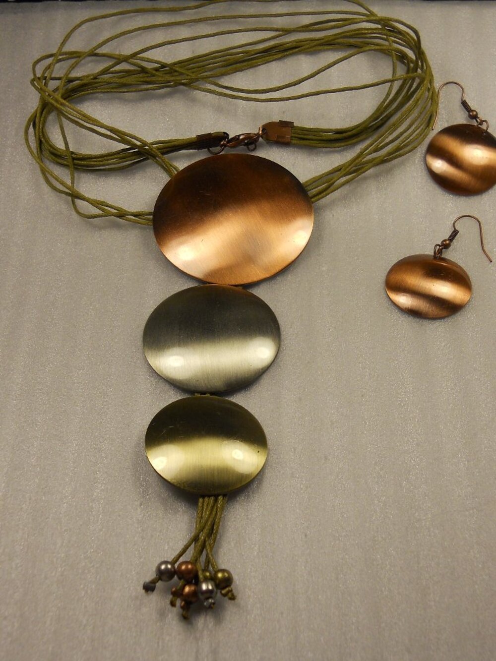 Mixed Material Necklace & Earring Set   730